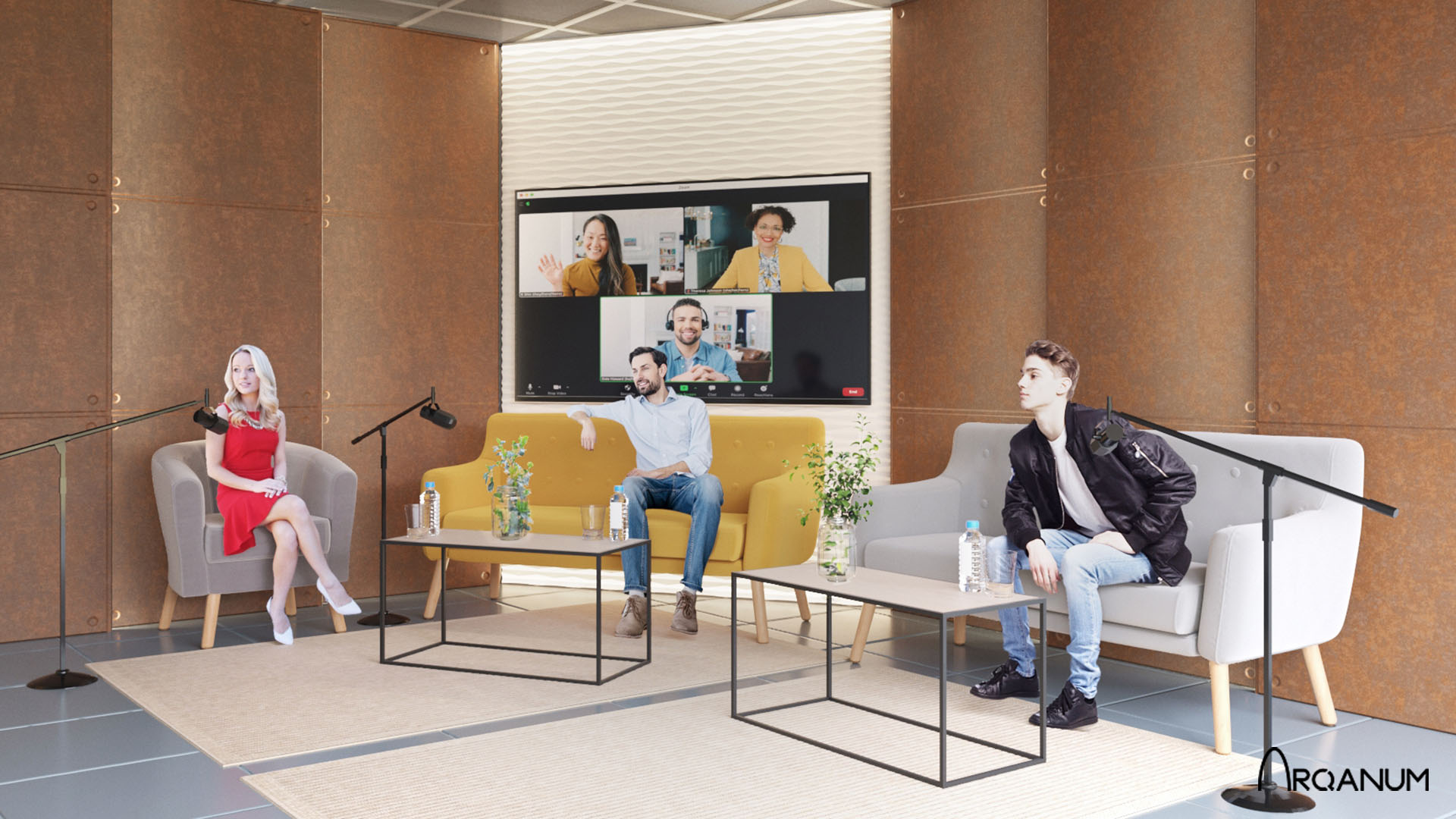 Office in Madrid, podcast set